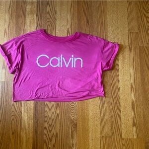 Calvin Klein Performance Vibrant Pink  Crop Top